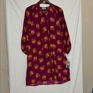 Tucker Floral Dress - Burgundy